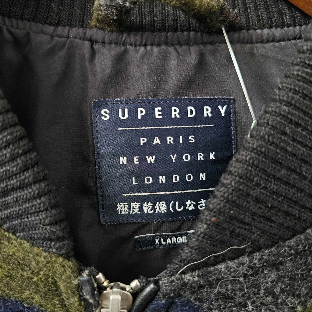 Wool camo print bomber jacket
