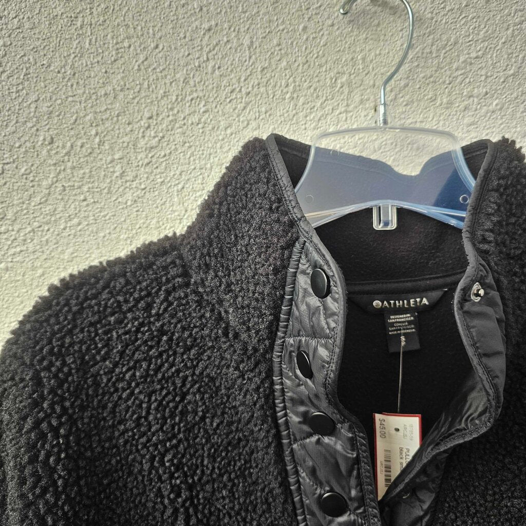Fuzzy half snap pullover