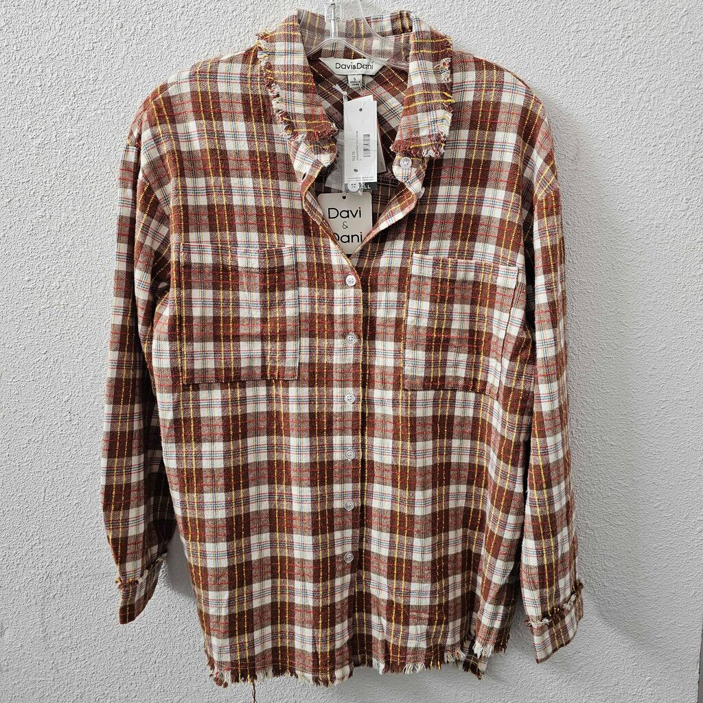 Plaid button up NWT
