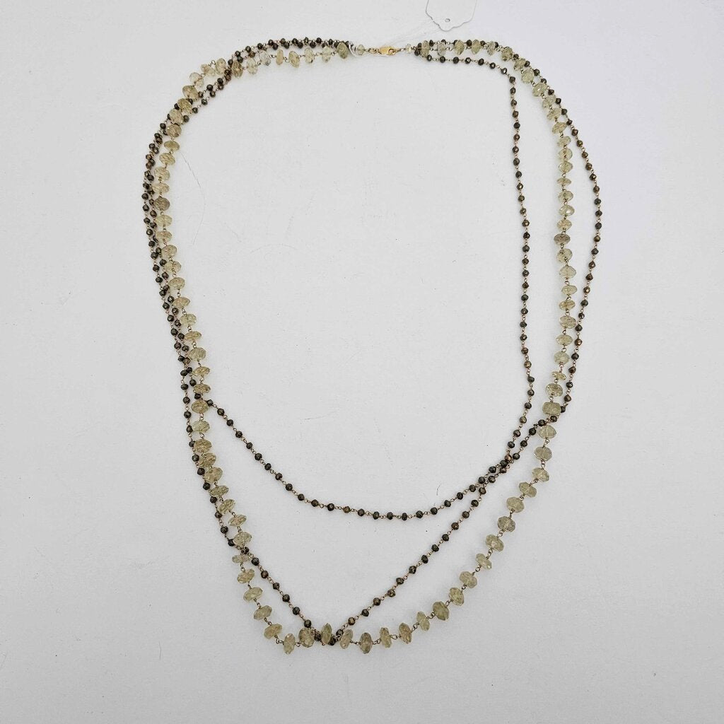 faceted stone beads multi strand