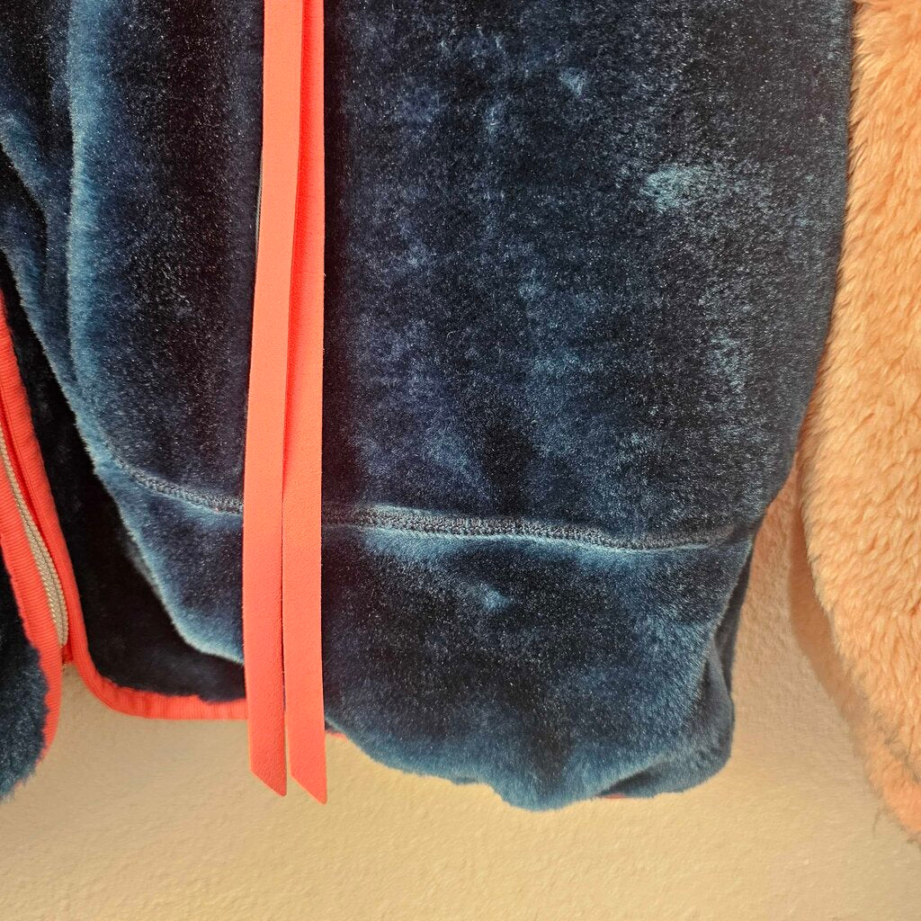 Zip up fleece and fuzzy jacket