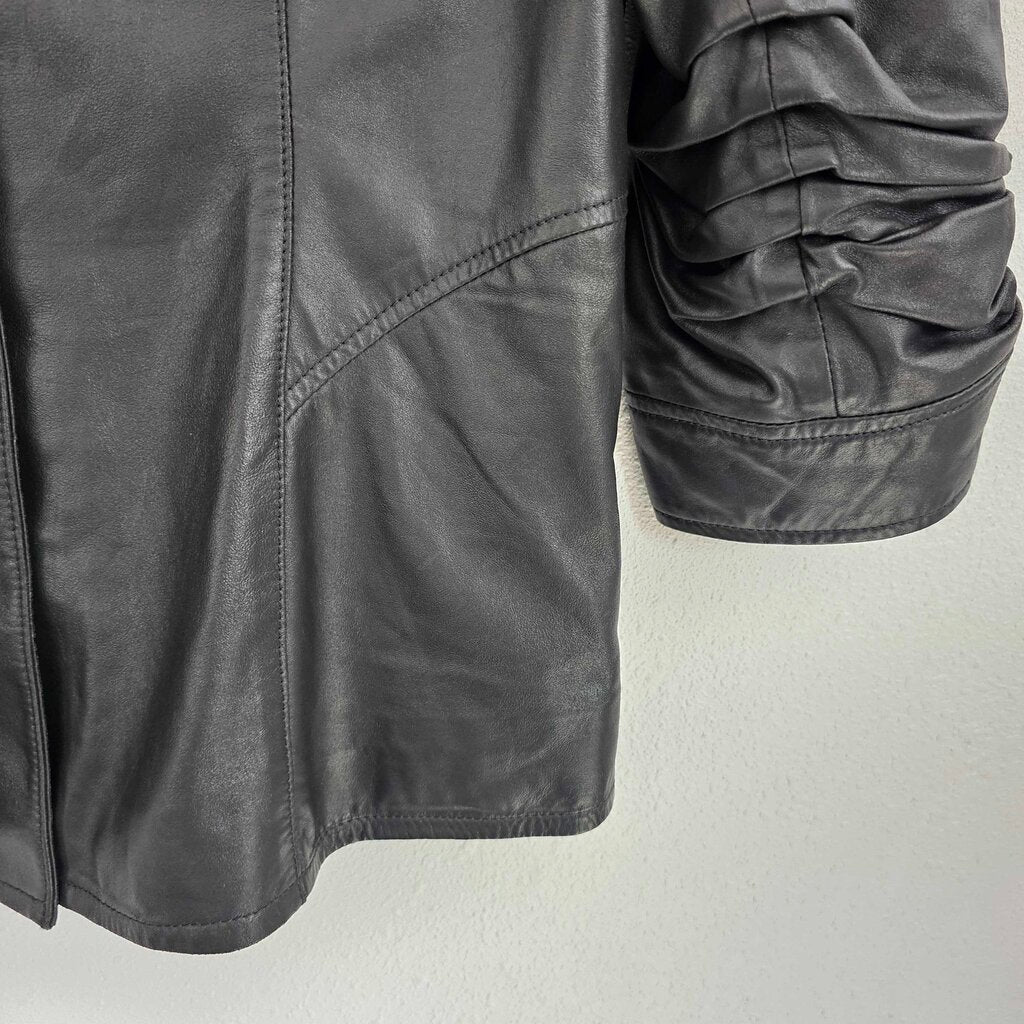 dyed leather shirt