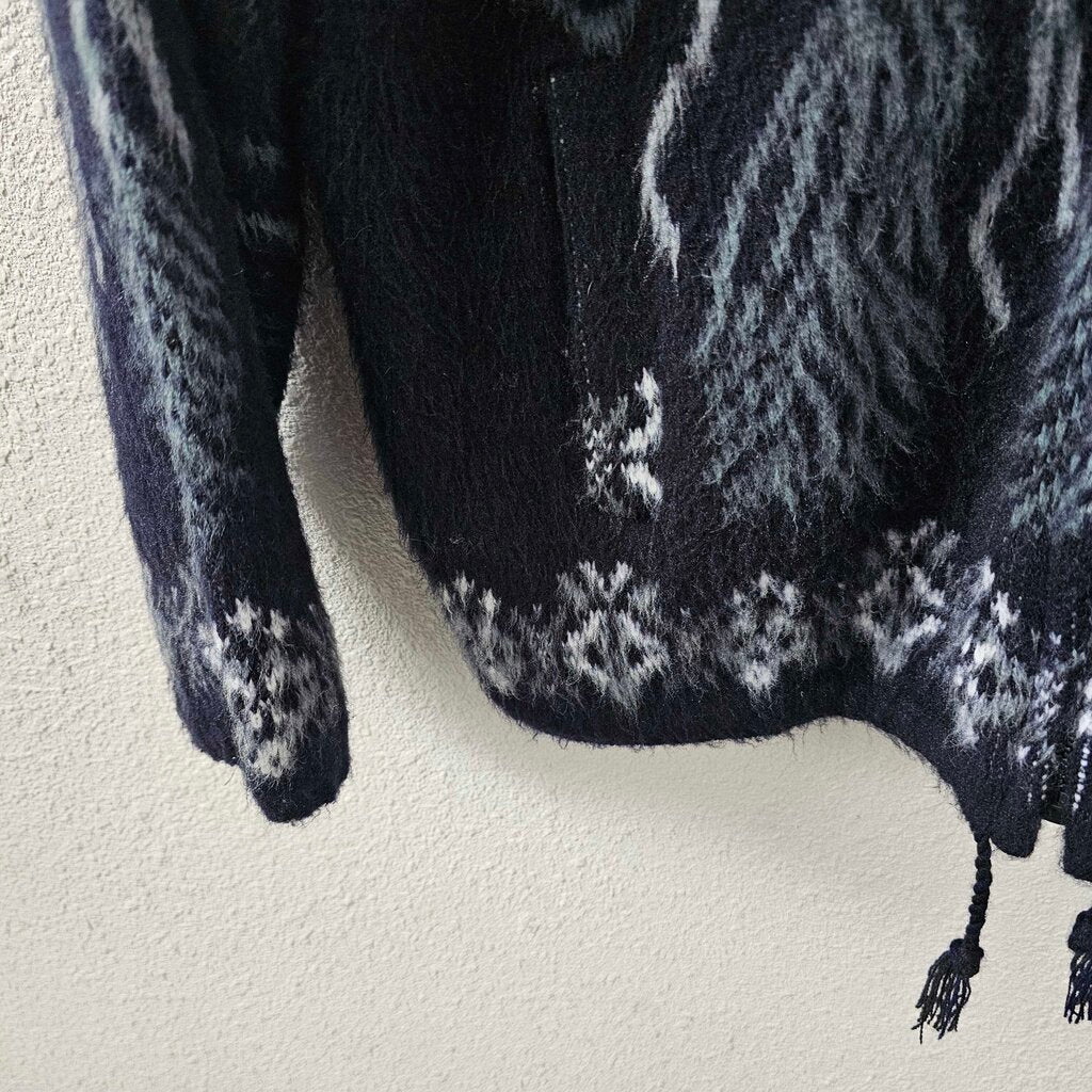 Zip sweater eagle print