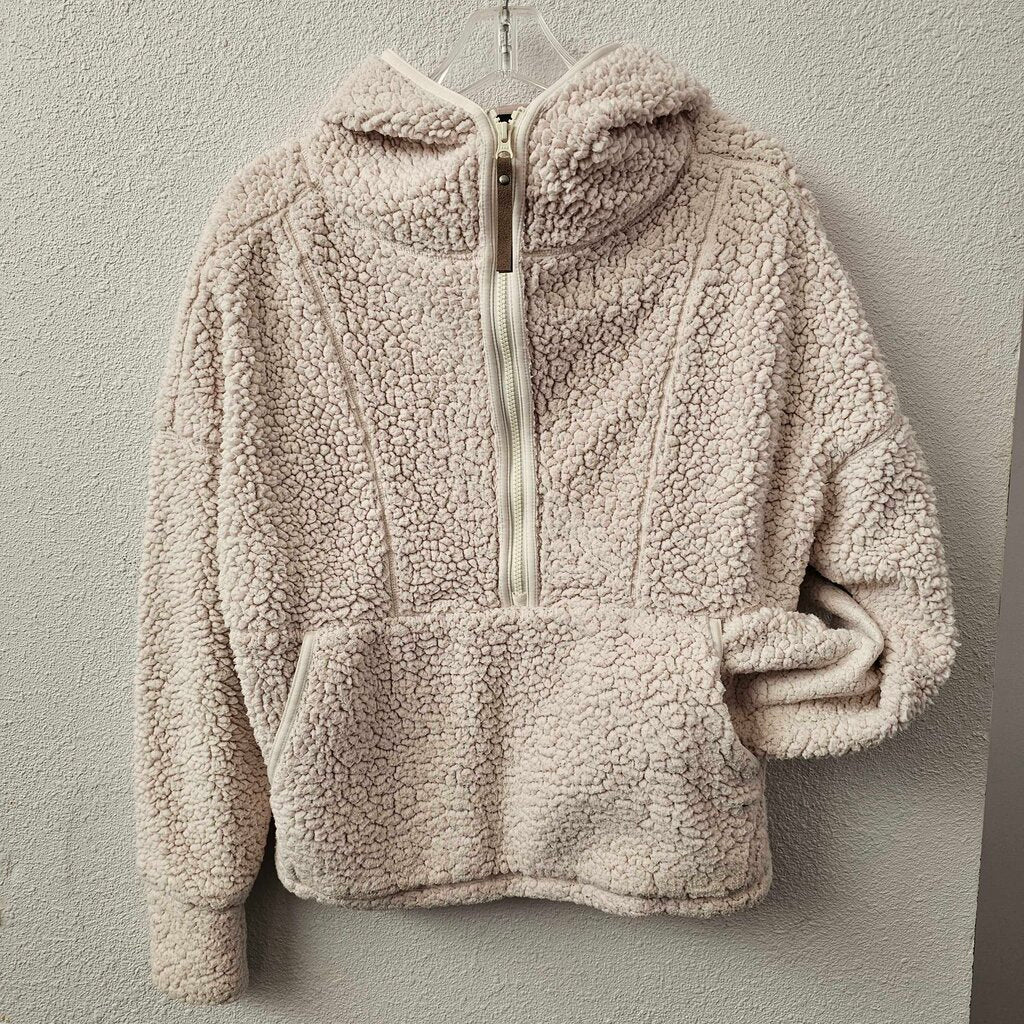 Hooded fleece pullover