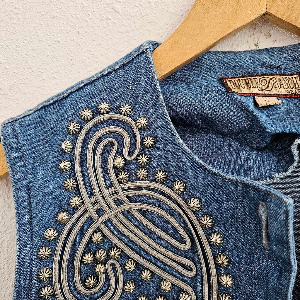 Denim with metal accents
