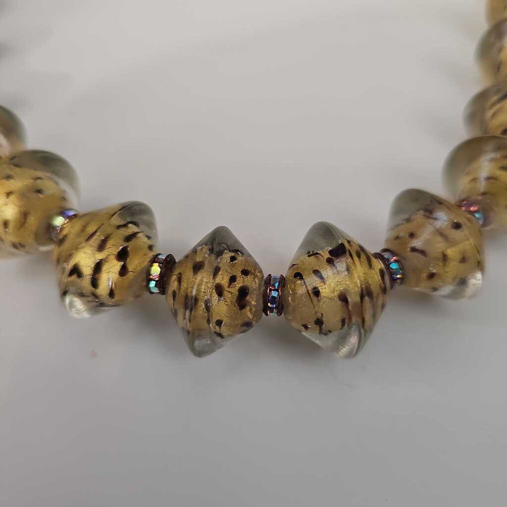 glass leopard beads