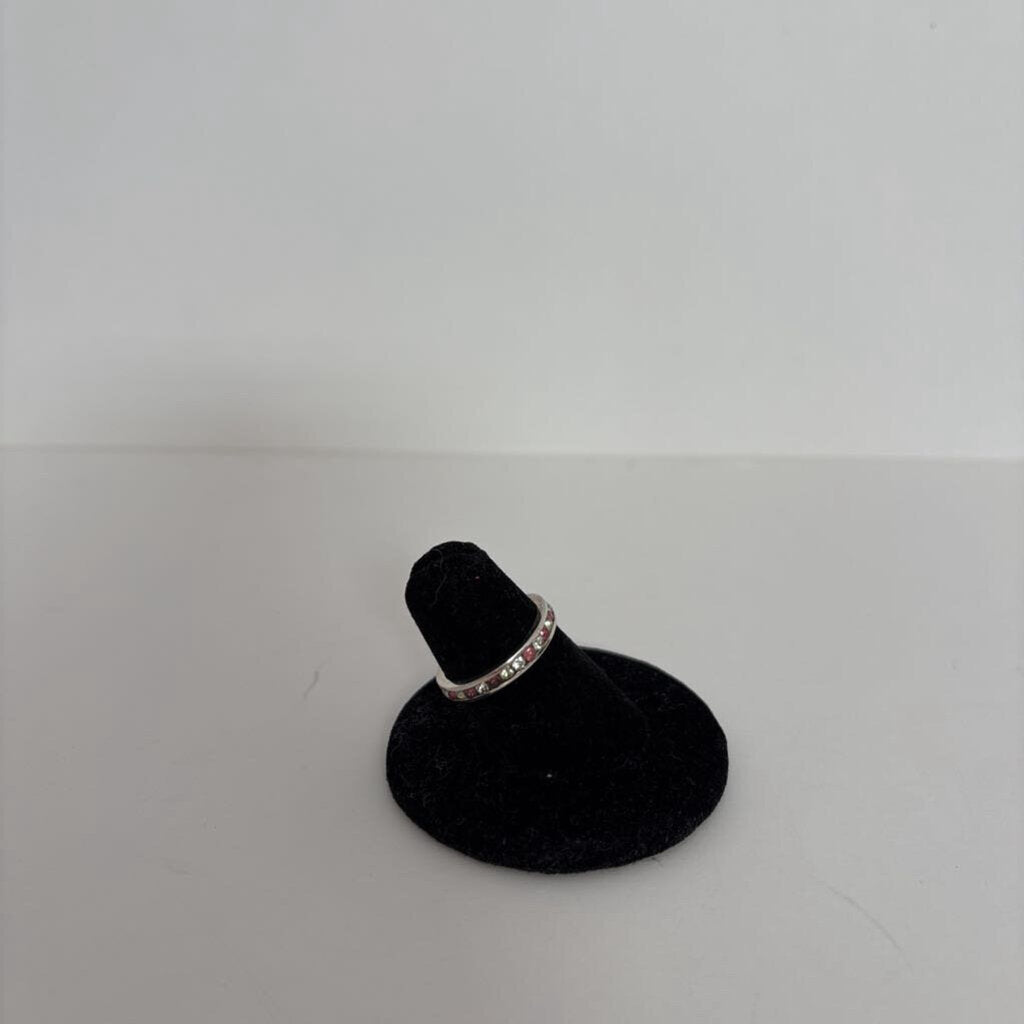 pink & clear stones band