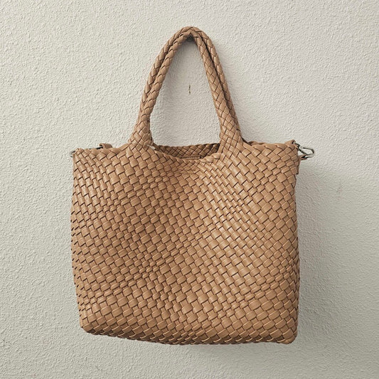 Woven vegan leather
