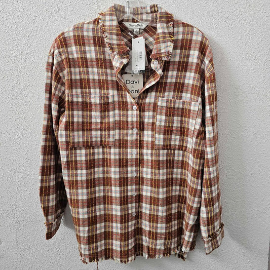 Plaid button up NWT