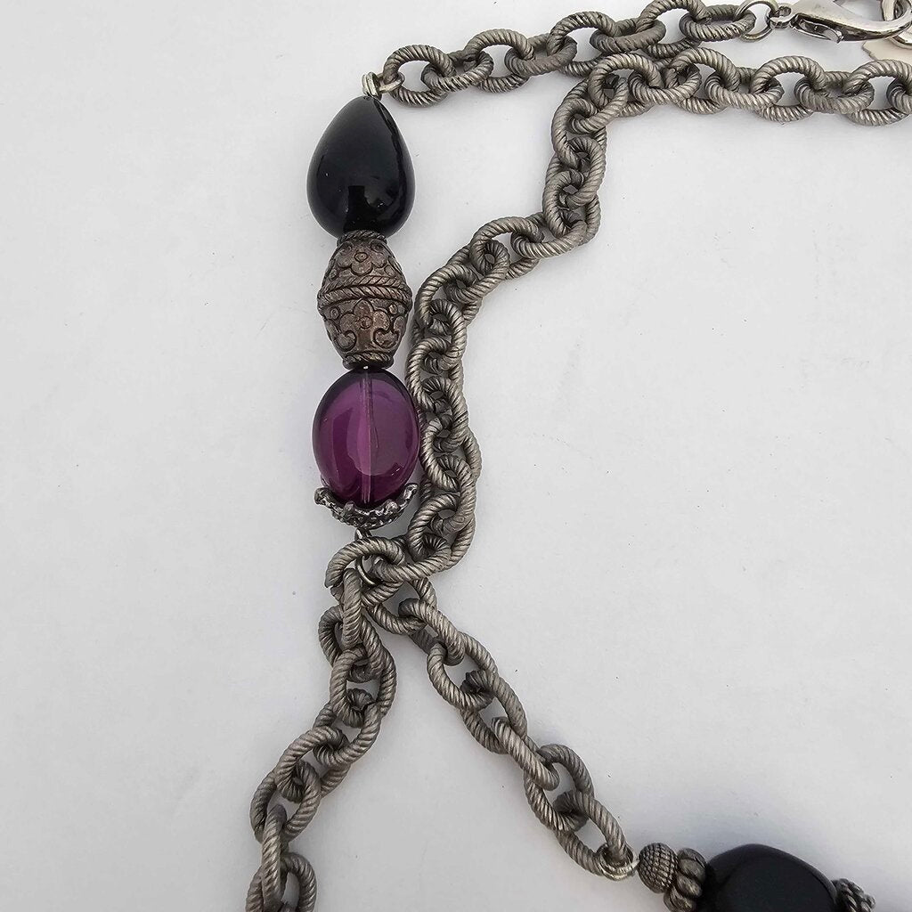 jacobsons glass beads & chain
