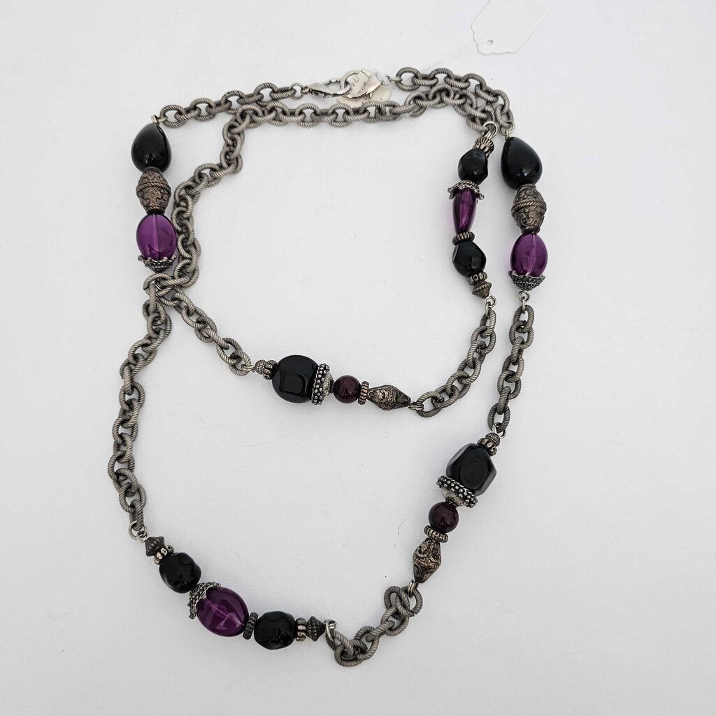 jacobsons glass beads & chain
