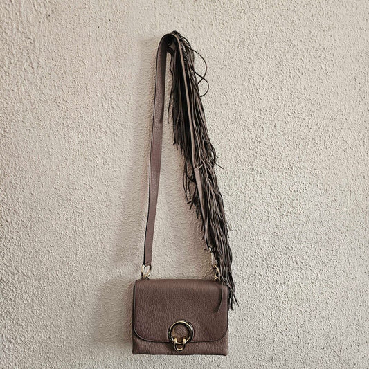 Leather with Fringe on Strap