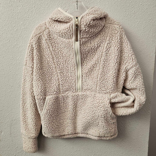 Hooded fleece pullover