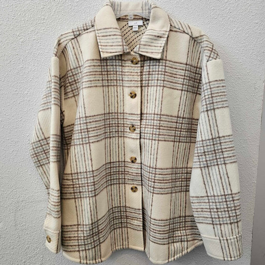 Button up plaid jacket
