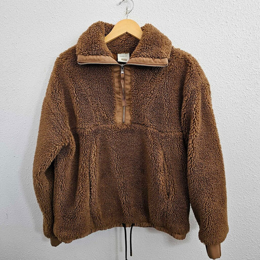 Fuzzy Half Zip Pullover
