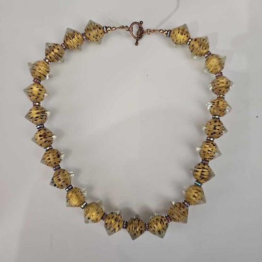 glass leopard beads