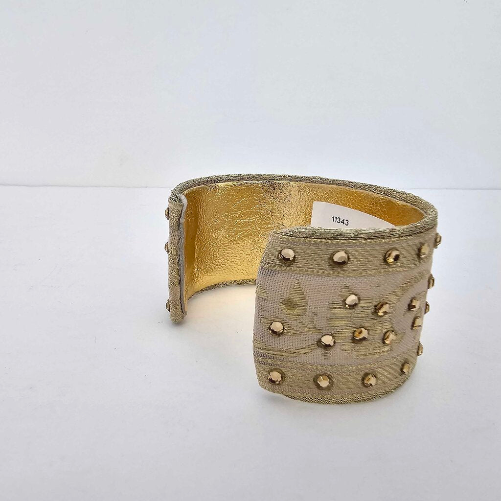 satin crystal cuff