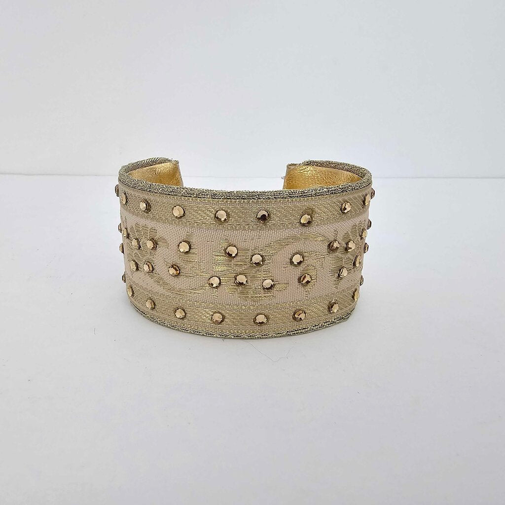 satin crystal cuff