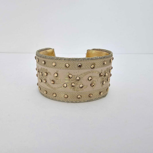 satin crystal cuff