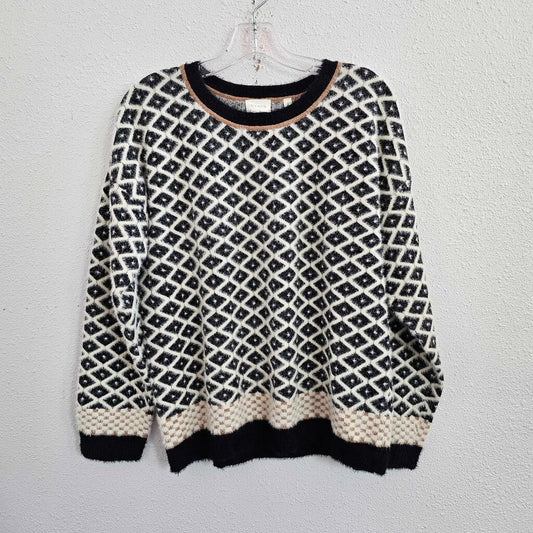LS Print fuzzy sweater
