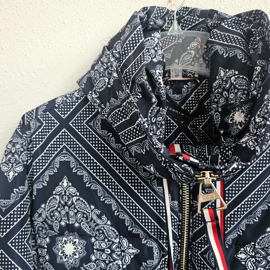 bandana print puffer