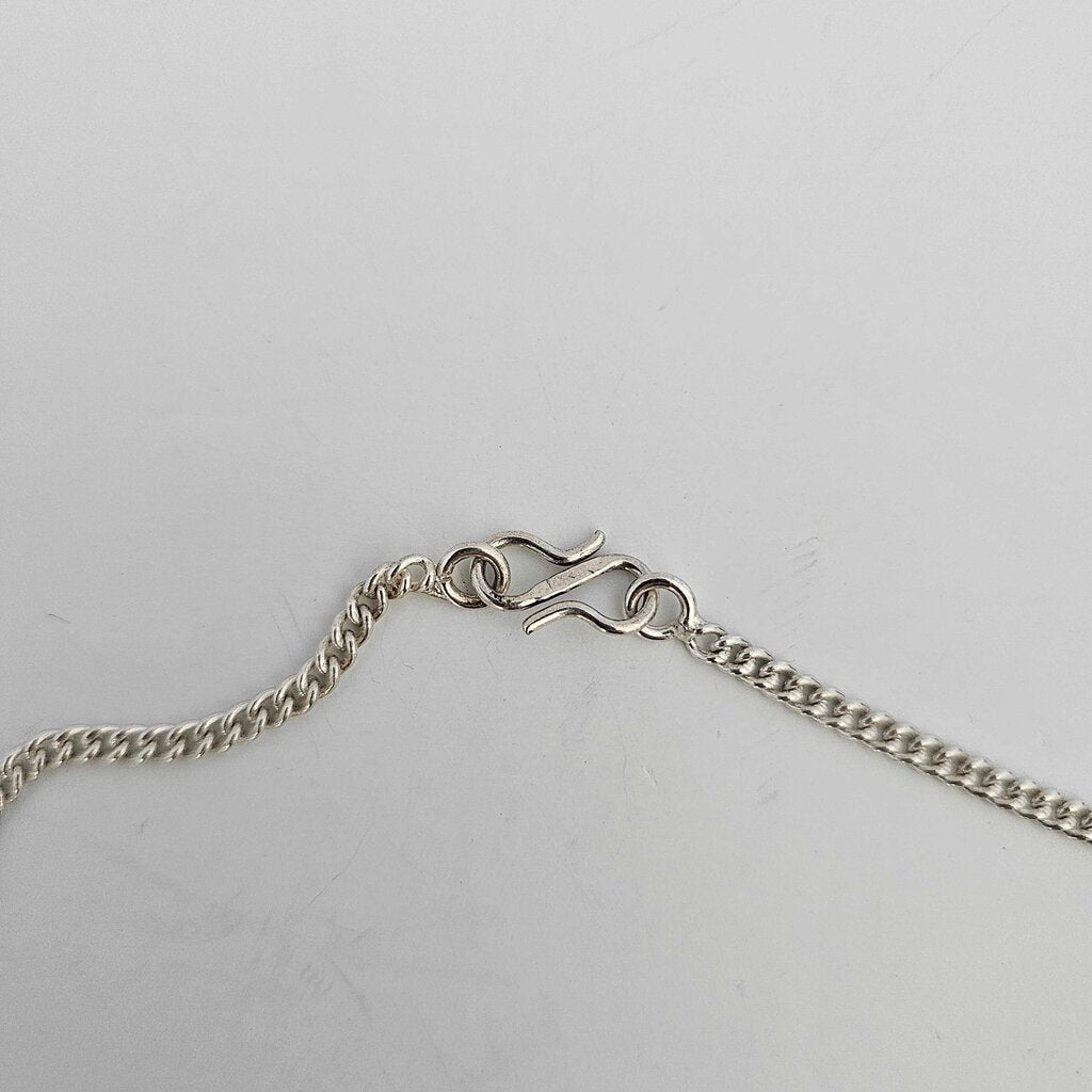 Blue Agate Sterling Necklace