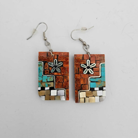 Moasaic Inlay NA Earrings