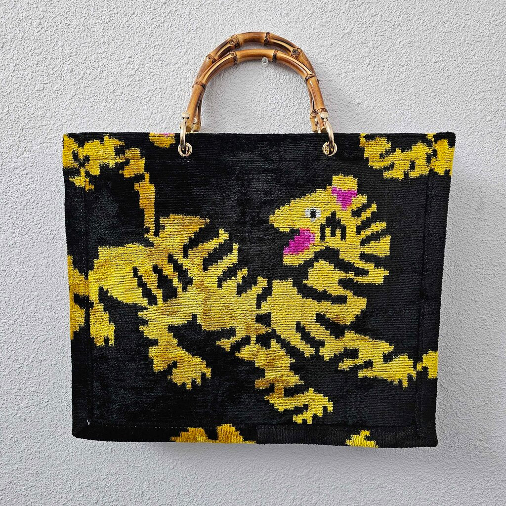 tiger print bamboo handle