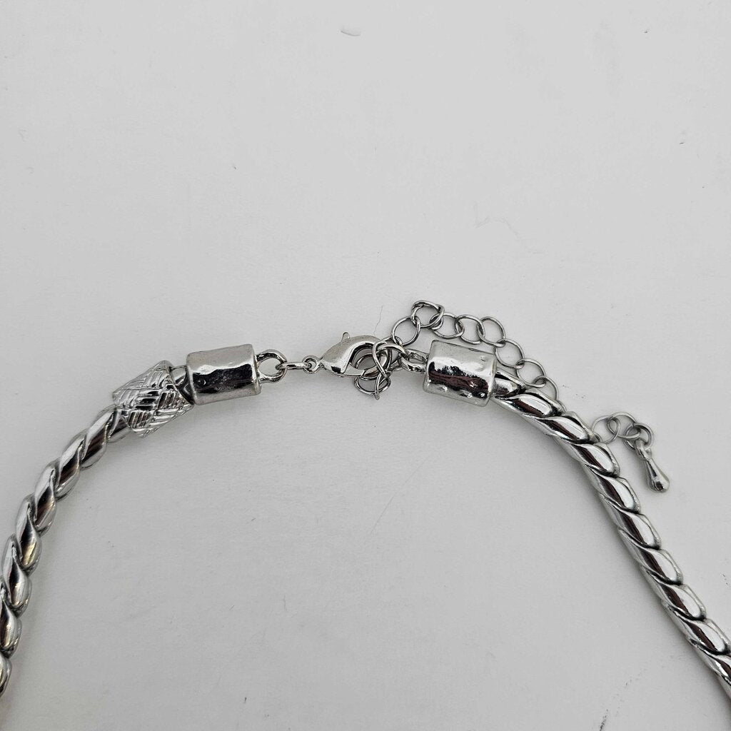 pearls & etched bars necklace