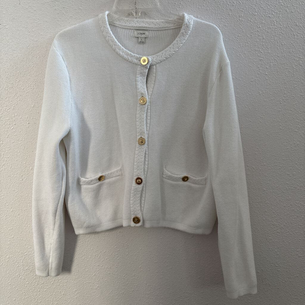 gold button cardi