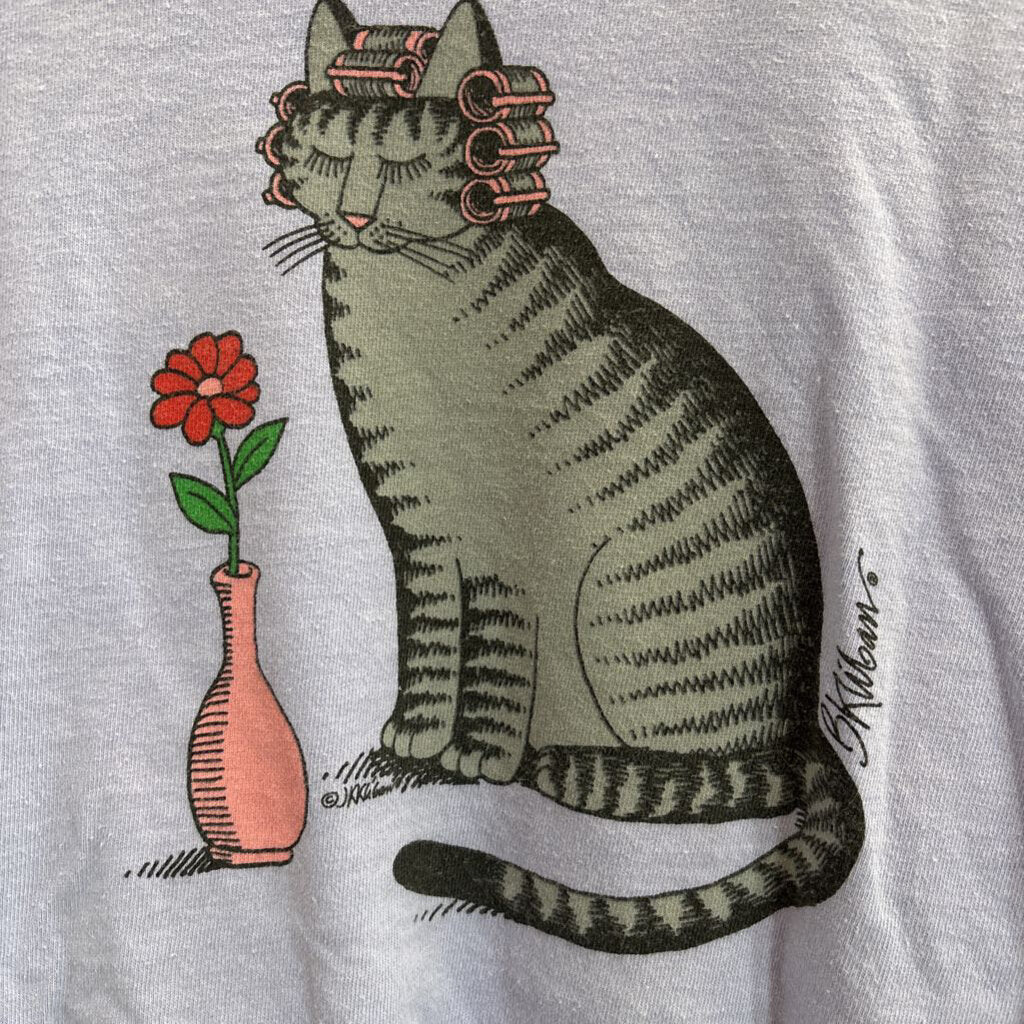cat/with curlers kilban