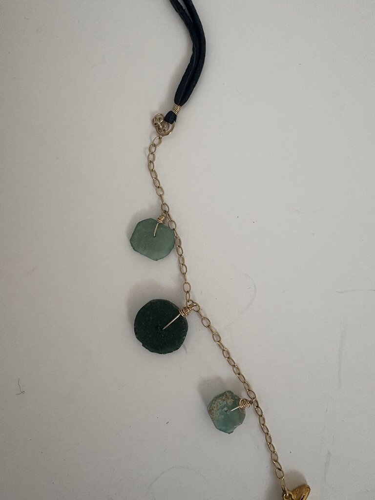 resin bull skull & beads