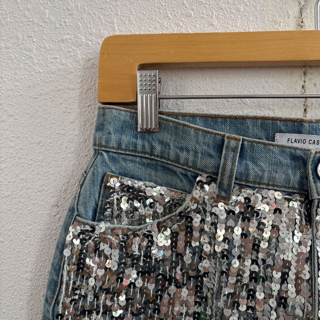 silver sequin
