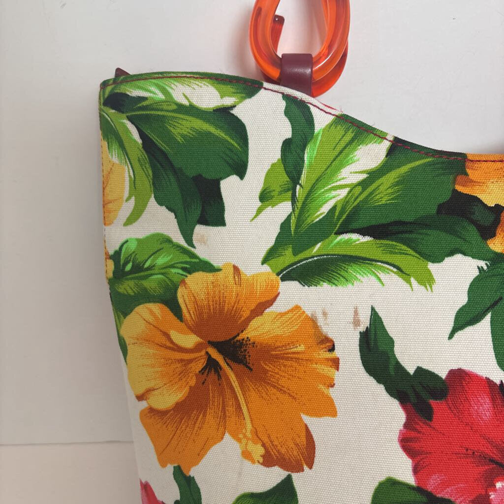 Lucite Handles Floral