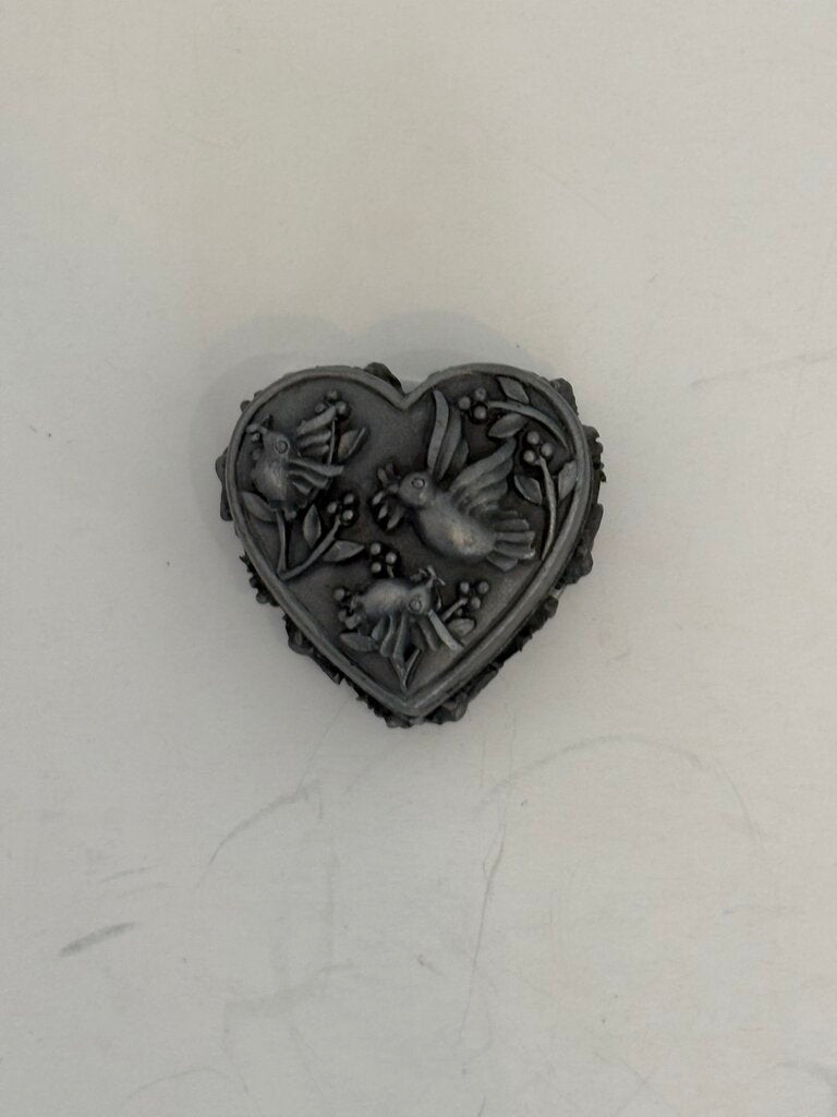 torino heart brooch necklace earring set