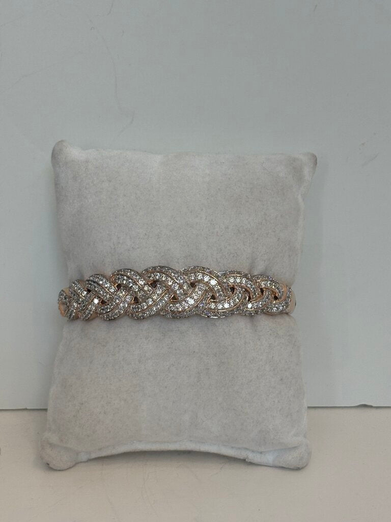 crystal braided bangle