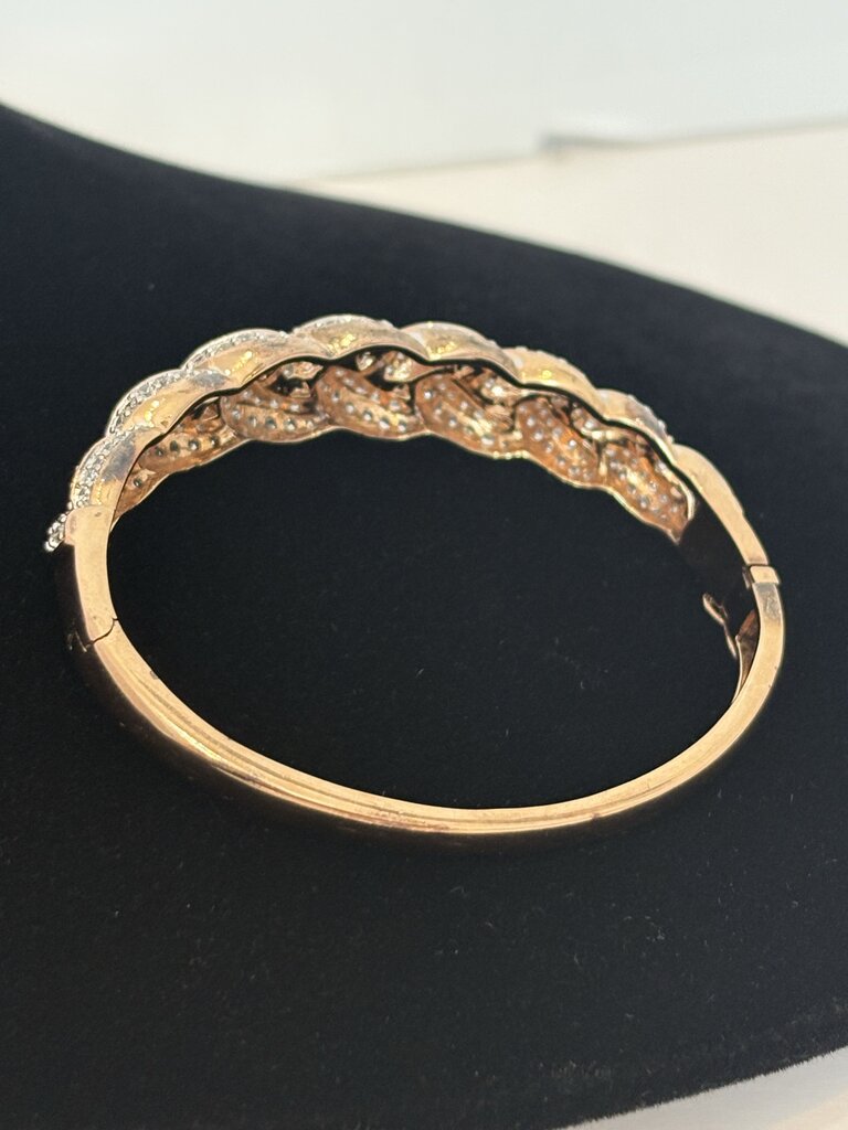 crystal braided bangle