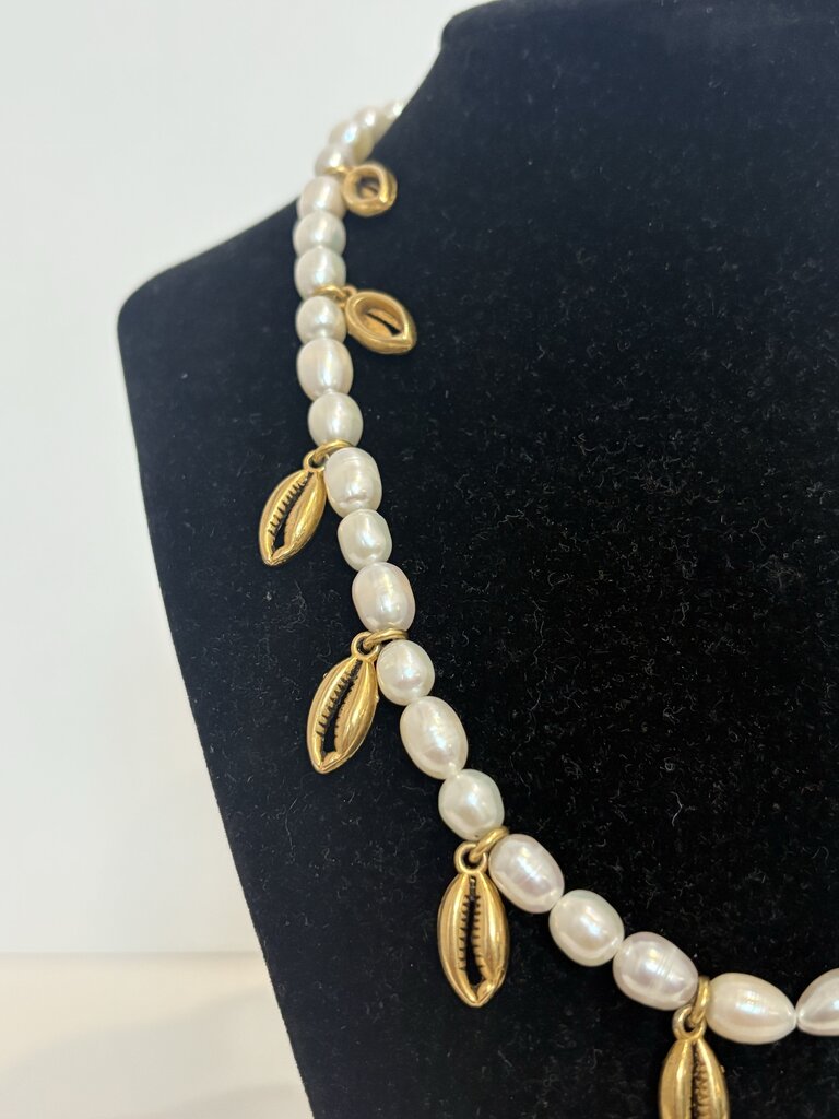blissed out freshwater pearl & shells