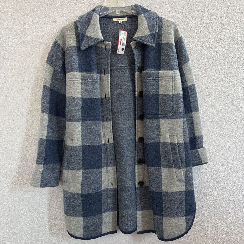shacket plaid long