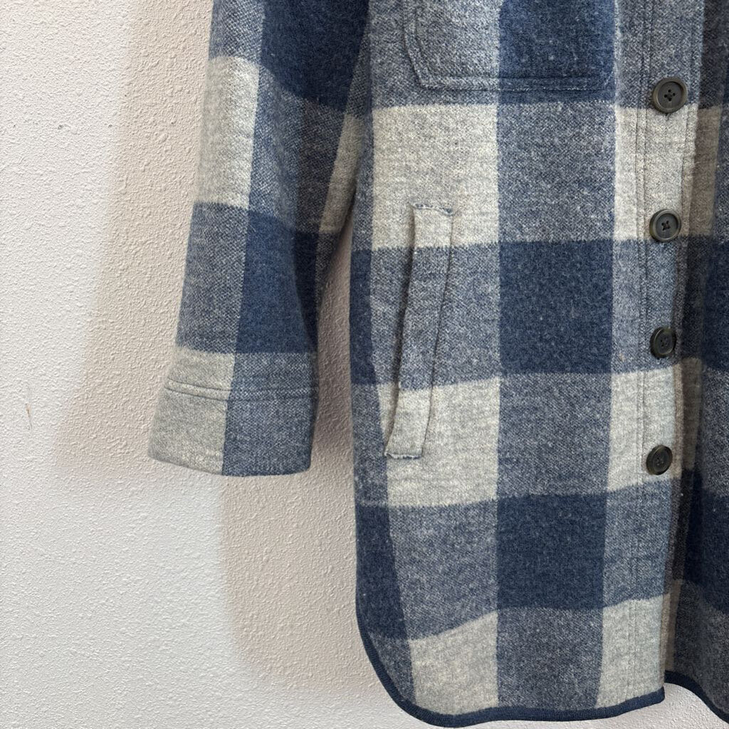 shacket plaid long