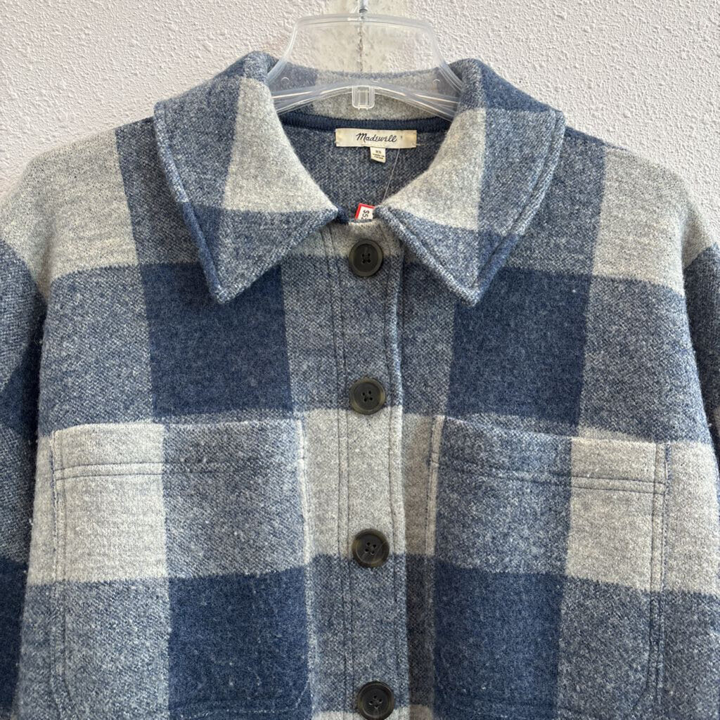 shacket plaid long